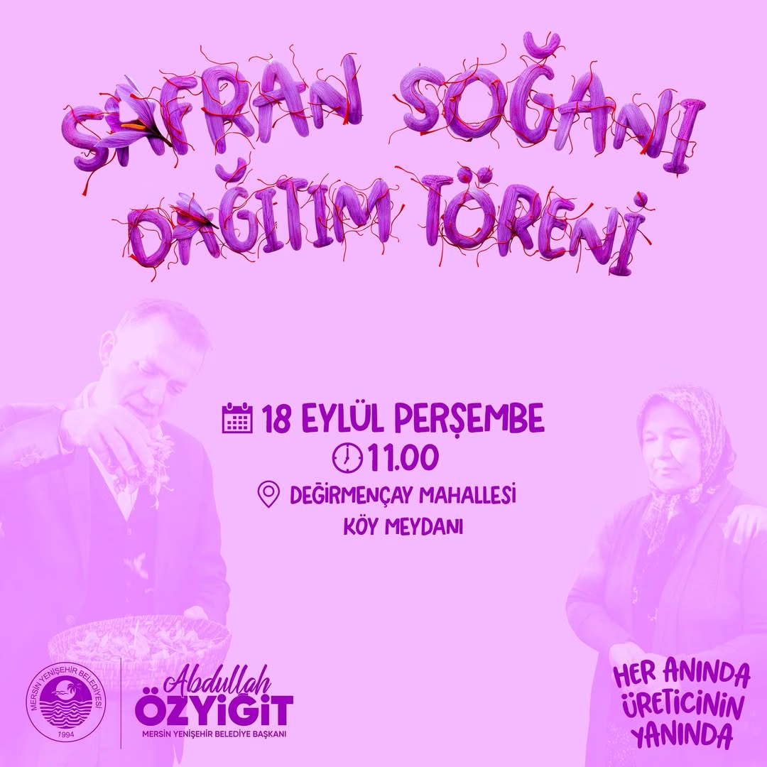 Her anında üreticinin yanındayız! Safran Soğanı Dağıtım Törenimizde buluşalım. 🗓️18