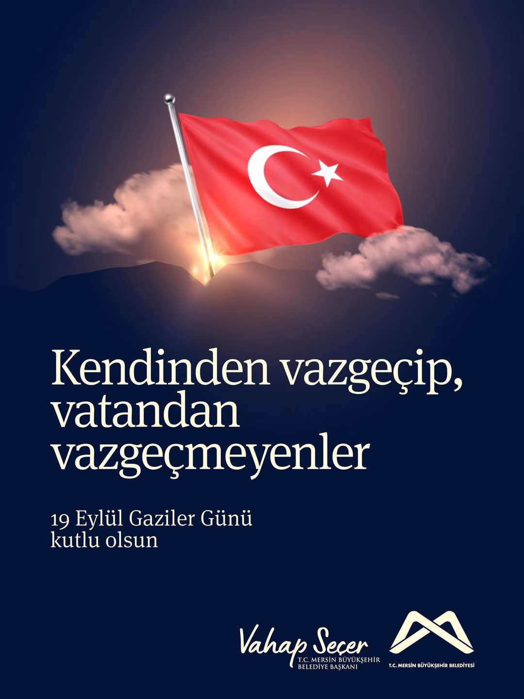 Kendinden vazgeçip, vatandan geçmeyenler… 19 Eylül Gaziler Günü kutlu olsun!