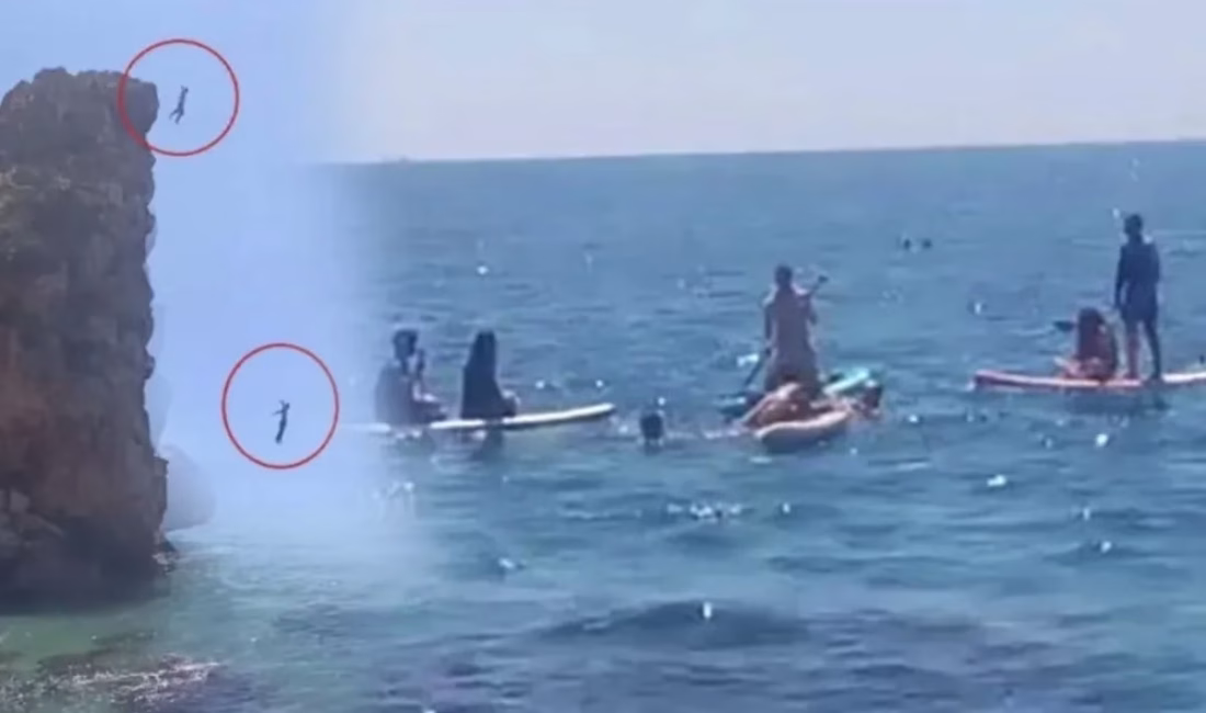 ANTALYA – BHA  Antalya’da yürekleri ağza getiren olay, falezler bölgesinde