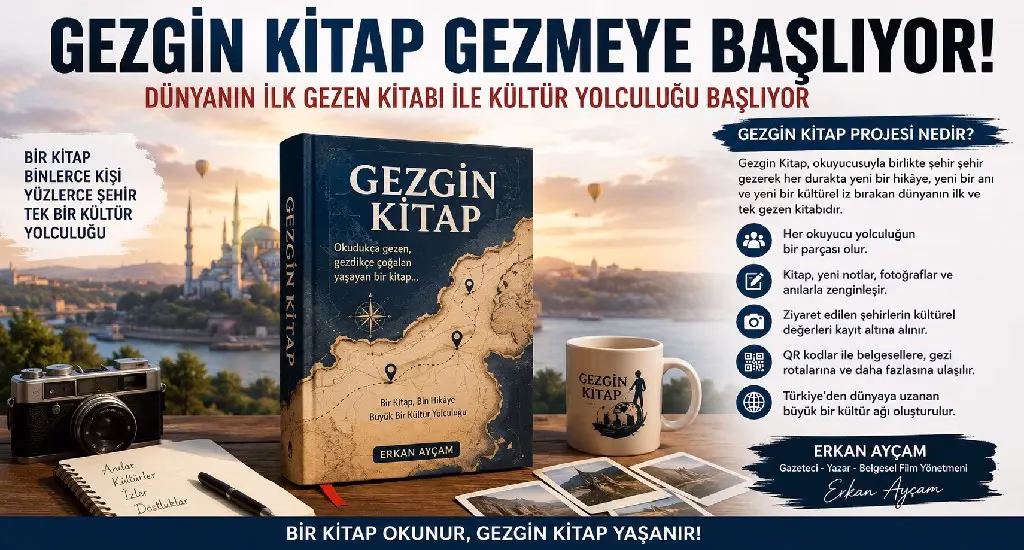 Gezgin Kitap gezmeye başlıyor. Gazeteci ve Belgesel Film Yönetmeni Erkan