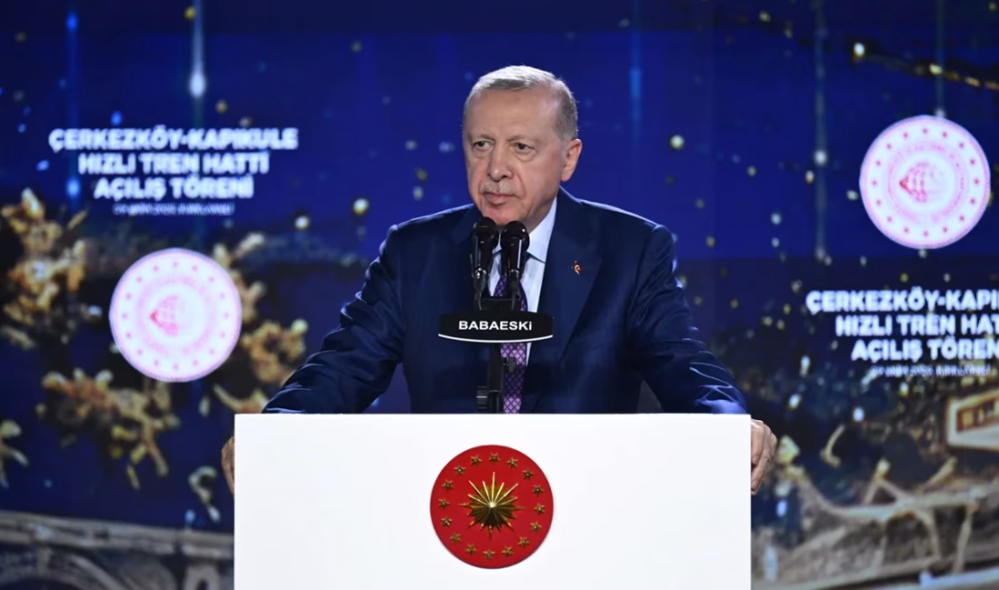 KIRKLARELİ – BHA Cumhurbaşkanı Recep Tayyip Erdoğan, Çerkezköy-Kapıkule Hızlı Tren